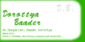dorottya baader business card